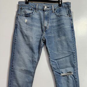 LEVI'S 512 Men's Slim Taper Fit Distressed Blue JEANS 34x34